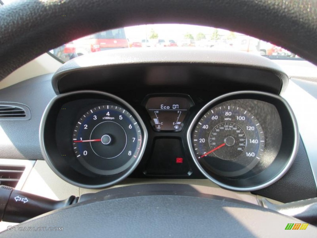2012 Elantra GLS - Shimmering White / Beige photo #12