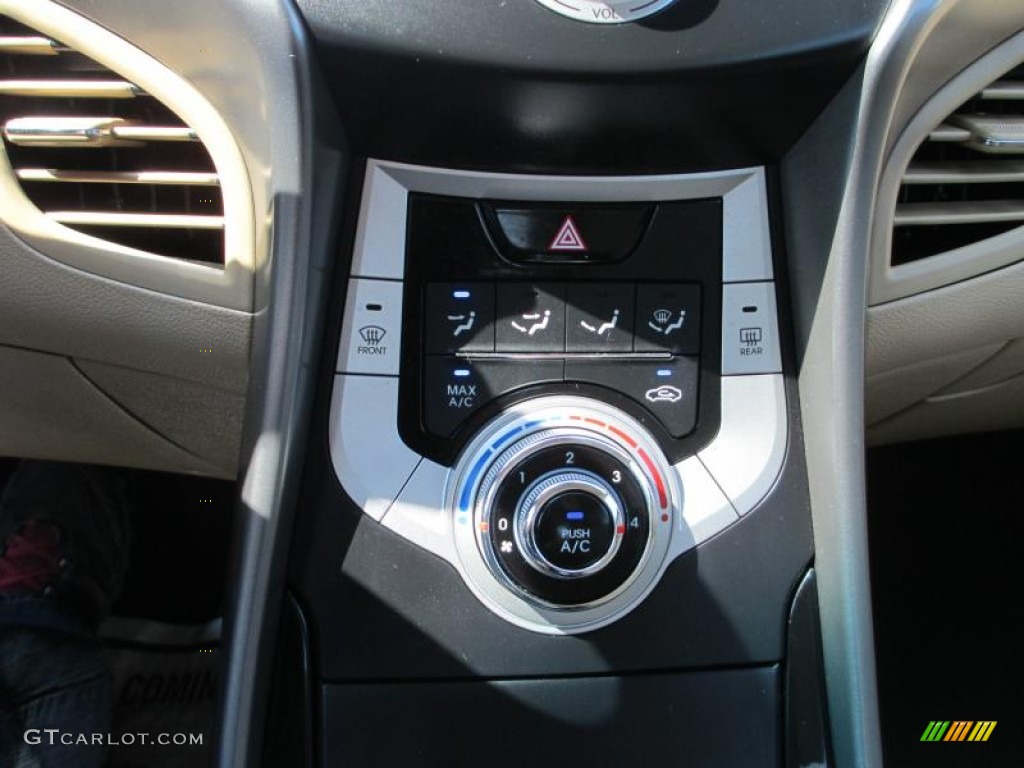 2012 Elantra GLS - Shimmering White / Beige photo #14