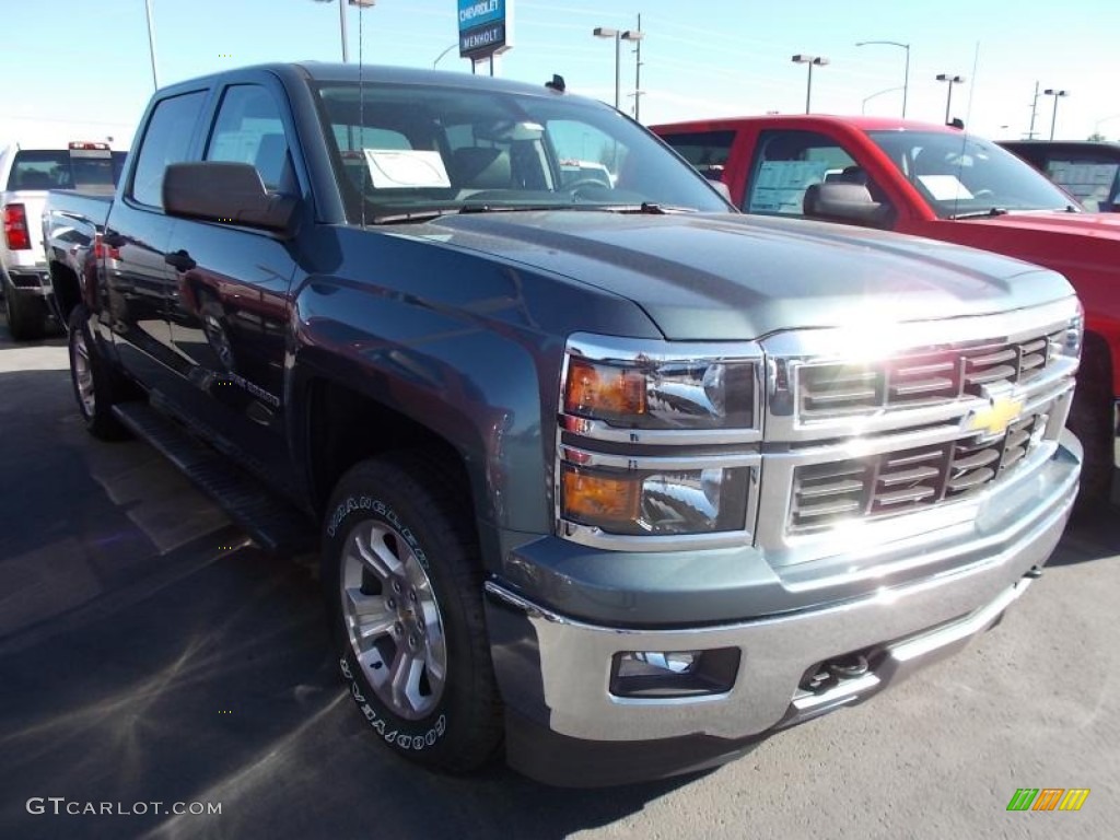 2014 Silverado 1500 LT Crew Cab 4x4 - Blue Granite Metallic / Jet Black photo #1