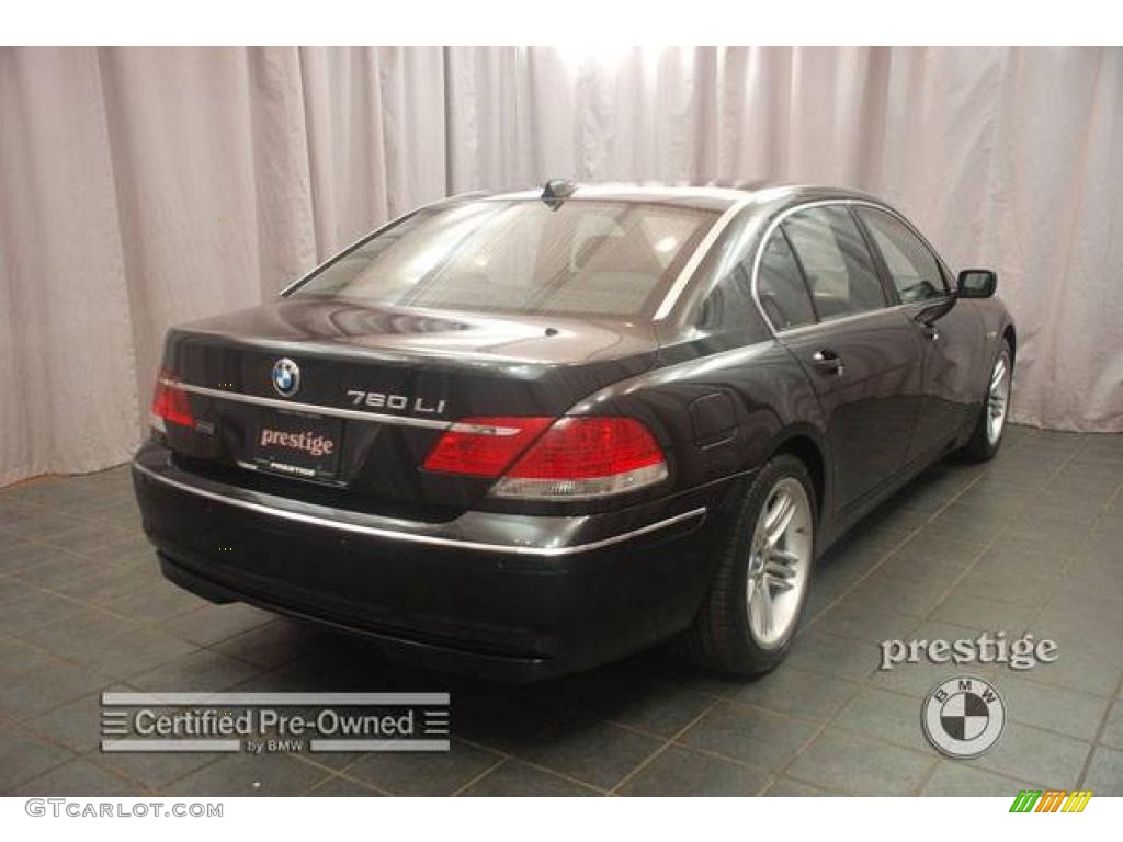 2007 7 Series 760Li Sedan - Black Sapphire Metallic / Black photo #5