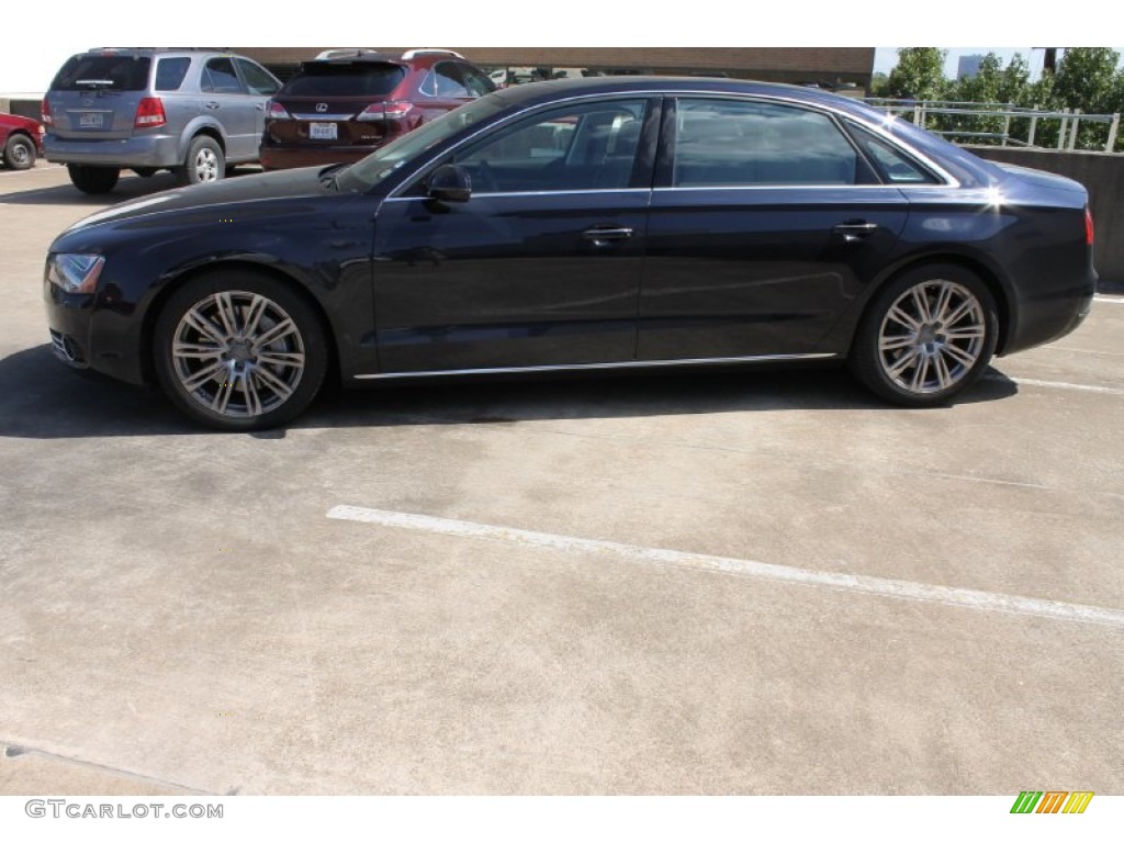 Night Blue Pearl Effect 2012 Audi A8 L 4.2 quattro Exterior Photo #86646193