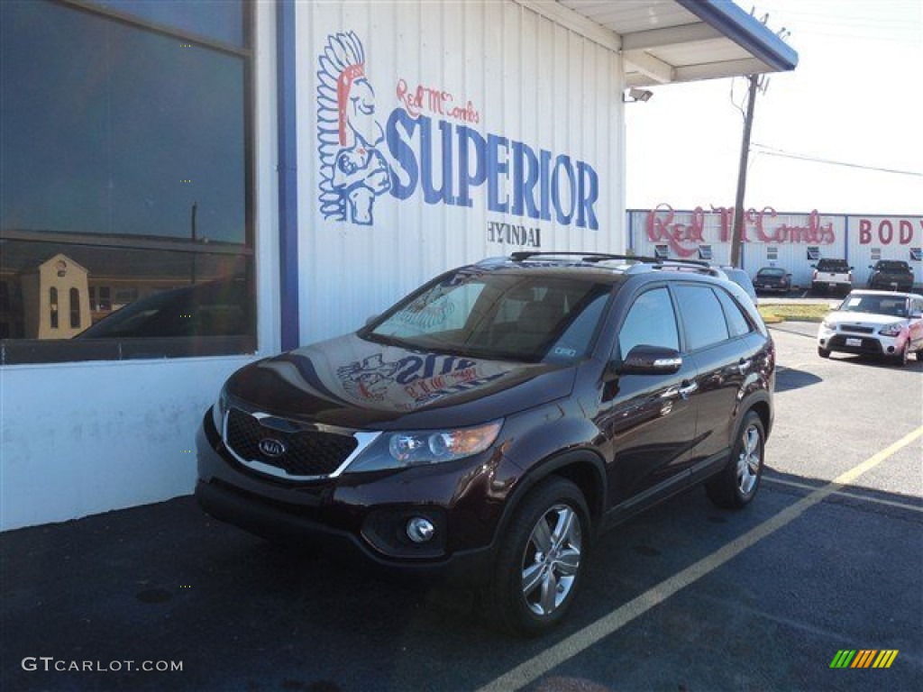 2012 Sorento EX - Dark Cherry / Beige photo #1