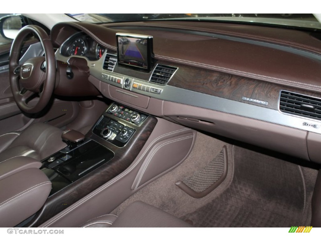 2012 Audi A8 L 4.2 quattro Balao Brown Dashboard Photo #86646916