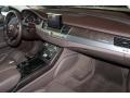 2012 Audi A8 Balao Brown Interior Dashboard Photo