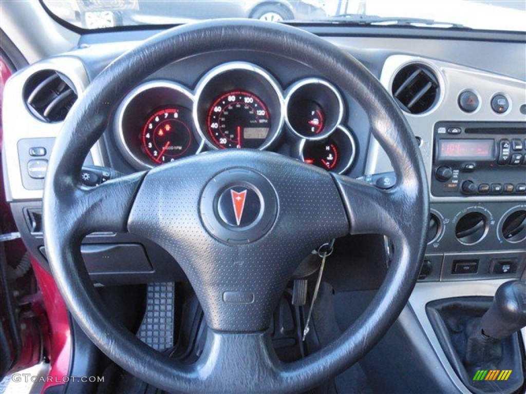 2007 Pontiac Vibe Standard Vibe Model Graphite Steering Wheel Photo #86647357