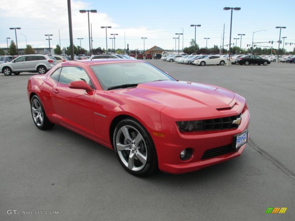 2012 Camaro SS/RS Coupe - Victory Red / Beige photo #1
