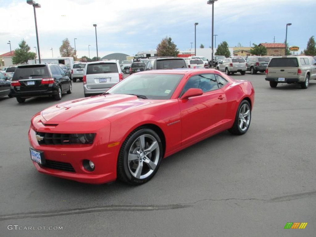 2012 Camaro SS/RS Coupe - Victory Red / Beige photo #2