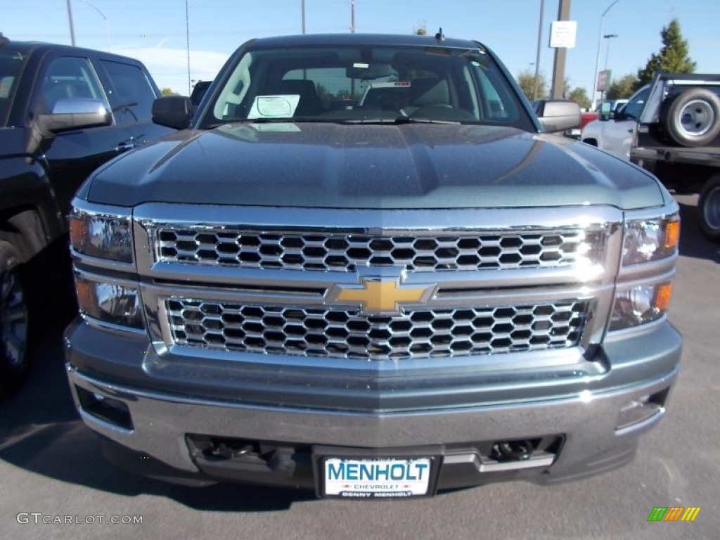 2014 Silverado 1500 LT Double Cab 4x4 - Blue Granite Metallic / Jet Black photo #5