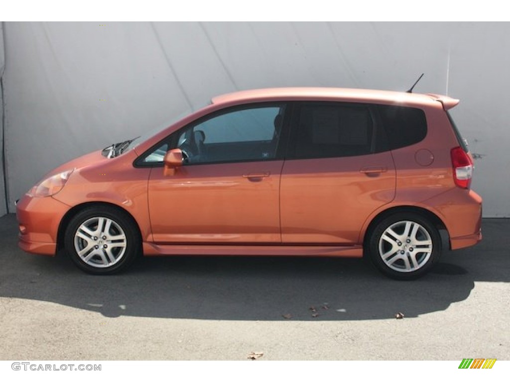 2008 Fit Sport - Blaze Orange Metallic / Black/Grey photo #9