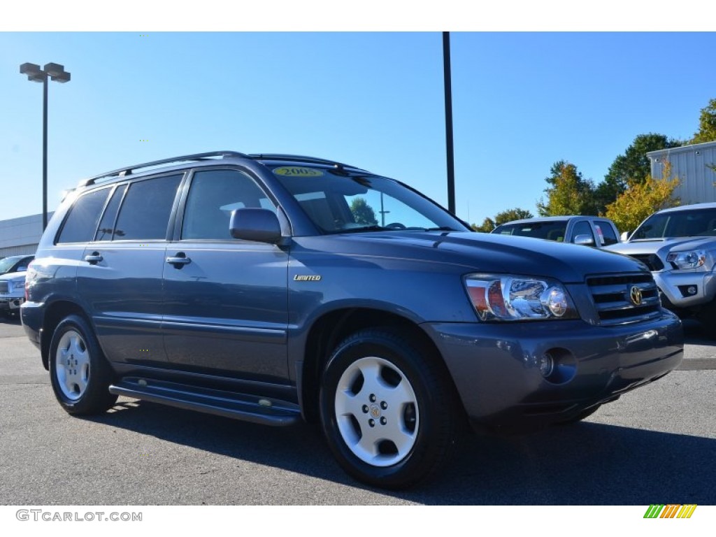 2005 Highlander Limited - Bluestone Metallic / Ivory photo #1