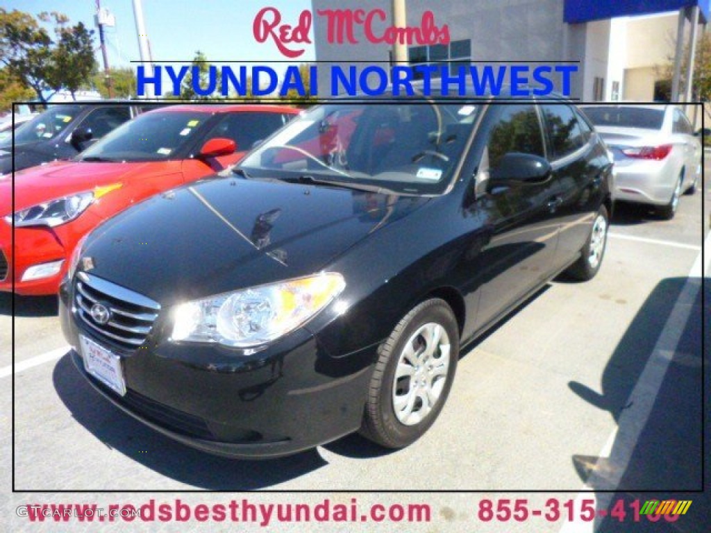 2010 Elantra GLS - Ebony Black / Gray photo #1