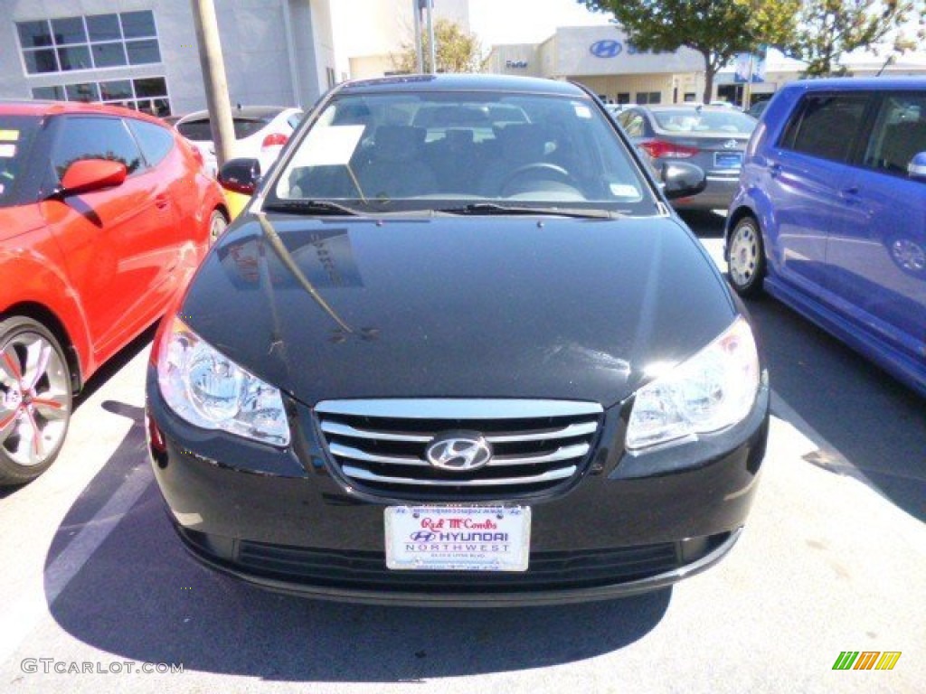 2010 Elantra GLS - Ebony Black / Gray photo #2