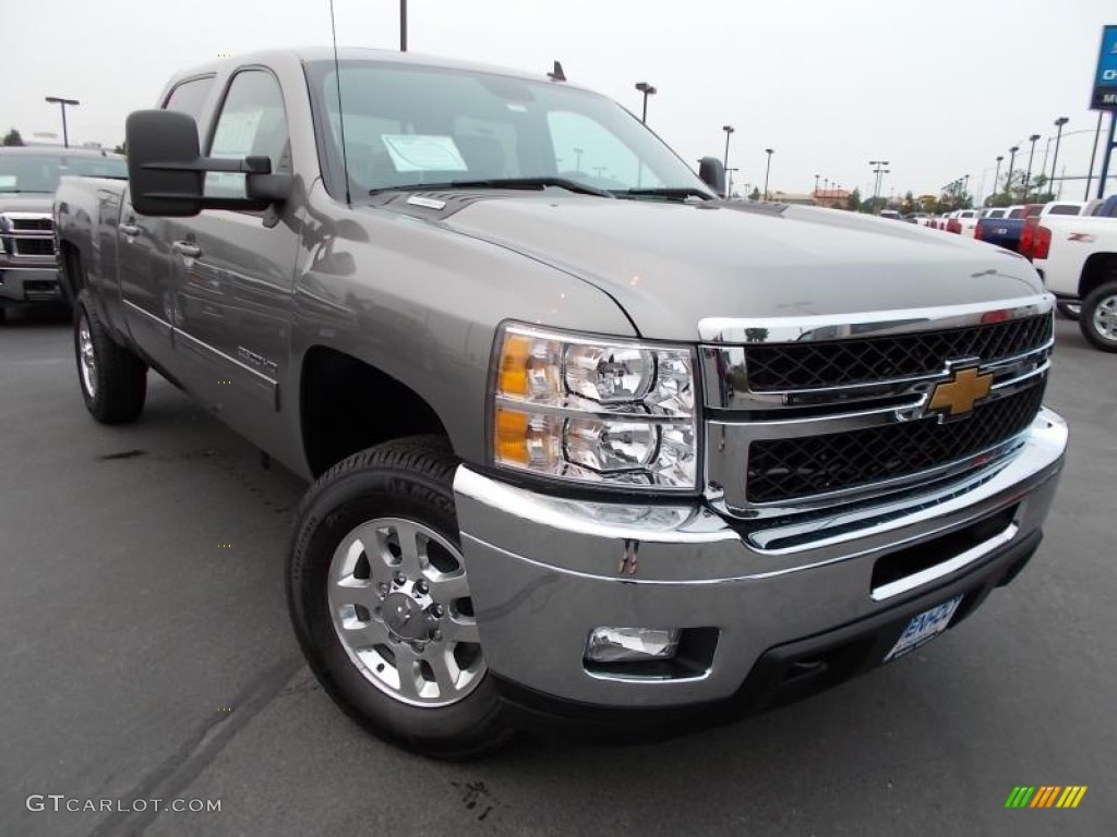 2014 Silverado 3500HD LTZ Crew Cab 4x4 - Graystone Metallic / Light Titanium/Dark Titanium photo #1