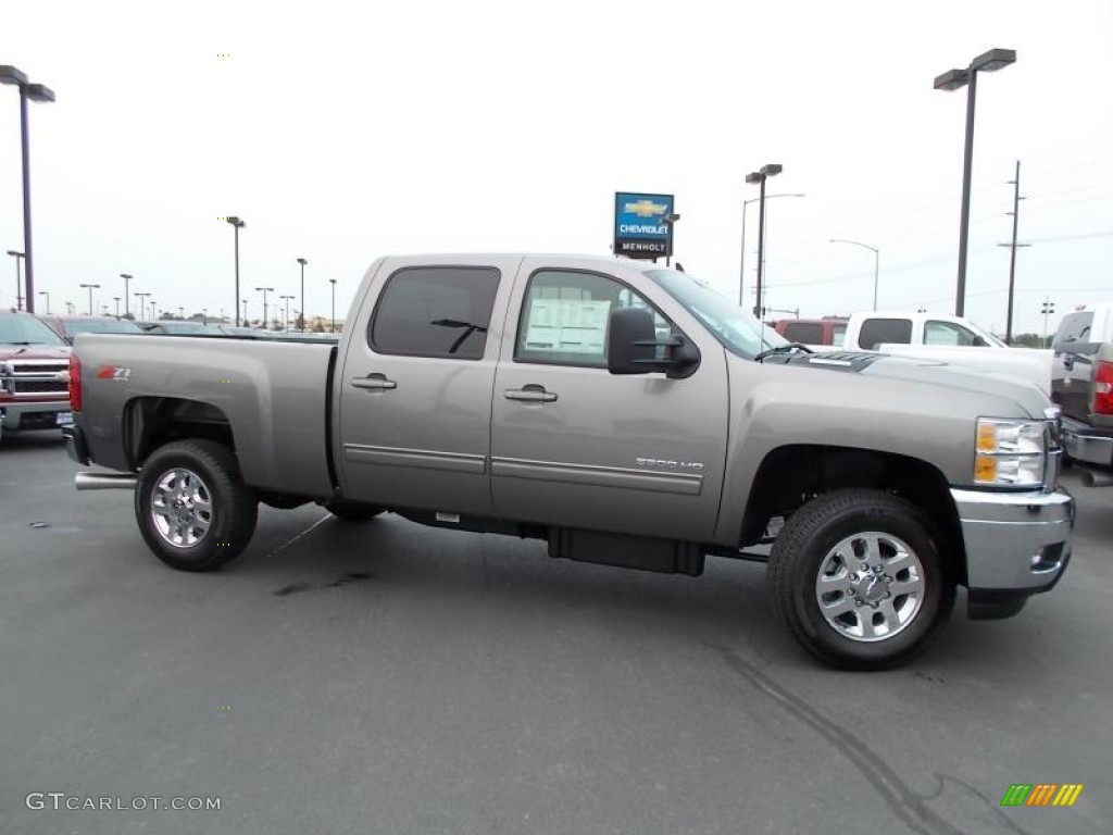 2014 Silverado 3500HD LTZ Crew Cab 4x4 - Graystone Metallic / Light Titanium/Dark Titanium photo #2