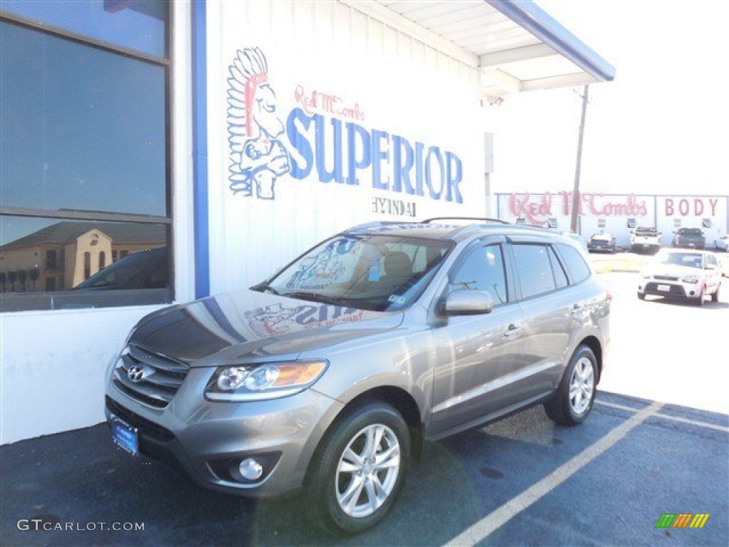 2012 Santa Fe SE V6 - Mineral Gray / Gray photo #1