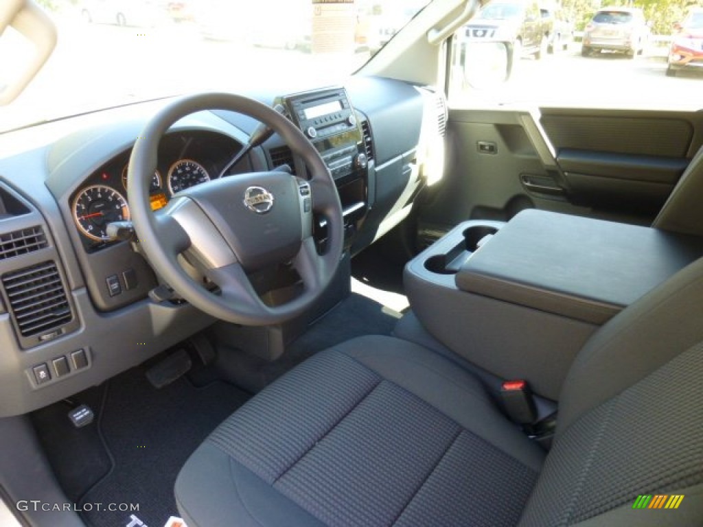 Charcoal Interior 2014 Nissan Titan SV Crew Cab 4x4 Photo #86656504