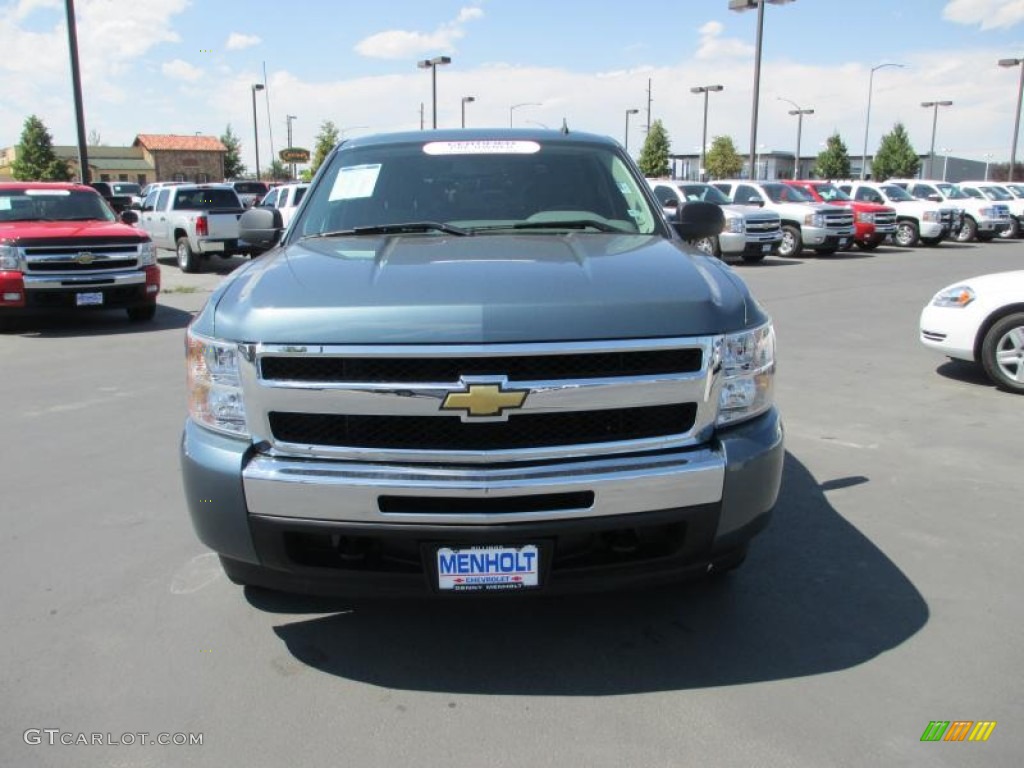 2011 Silverado 1500 LS Crew Cab 4x4 - Blue Granite Metallic / Ebony photo #8