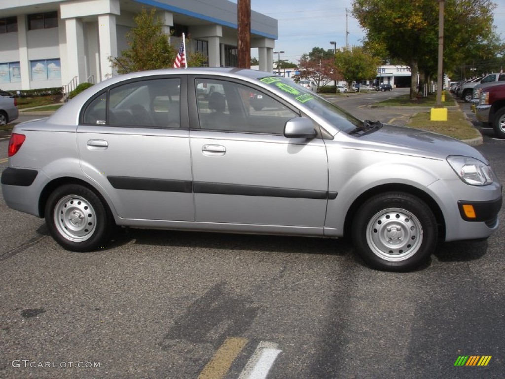 Clear Silver 2009 Kia Rio LX Sedan Exterior Photo #86658199