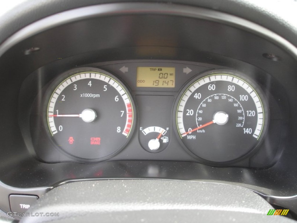 2009 Kia Rio LX Sedan Gauges Photo #86658496