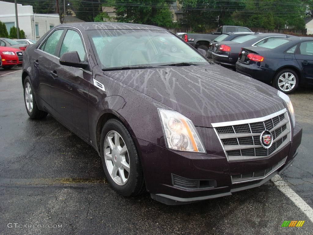 2009 CTS 4 AWD Sedan - Black Cherry / Cashmere/Cocoa photo #4
