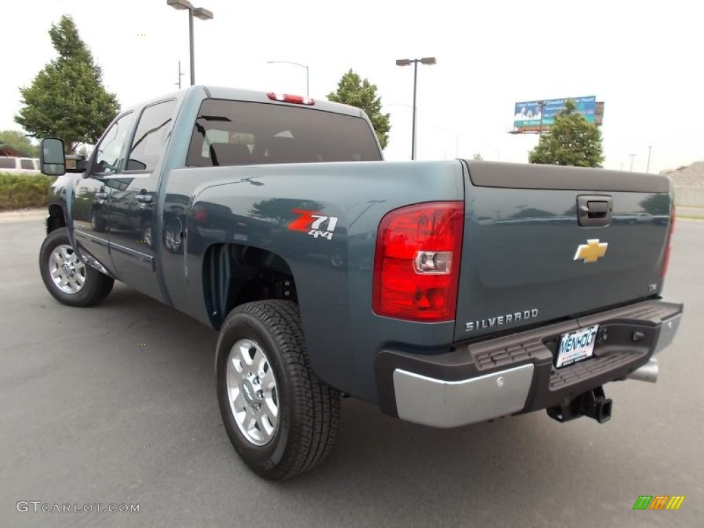 2014 Silverado 3500HD LTZ Crew Cab 4x4 - Blue Granite Metallic / Ebony photo #5