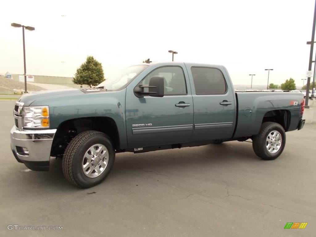 Blue Granite Metallic 2014 Chevrolet Silverado 3500HD LTZ Crew Cab 4x4 Exterior Photo #86661817