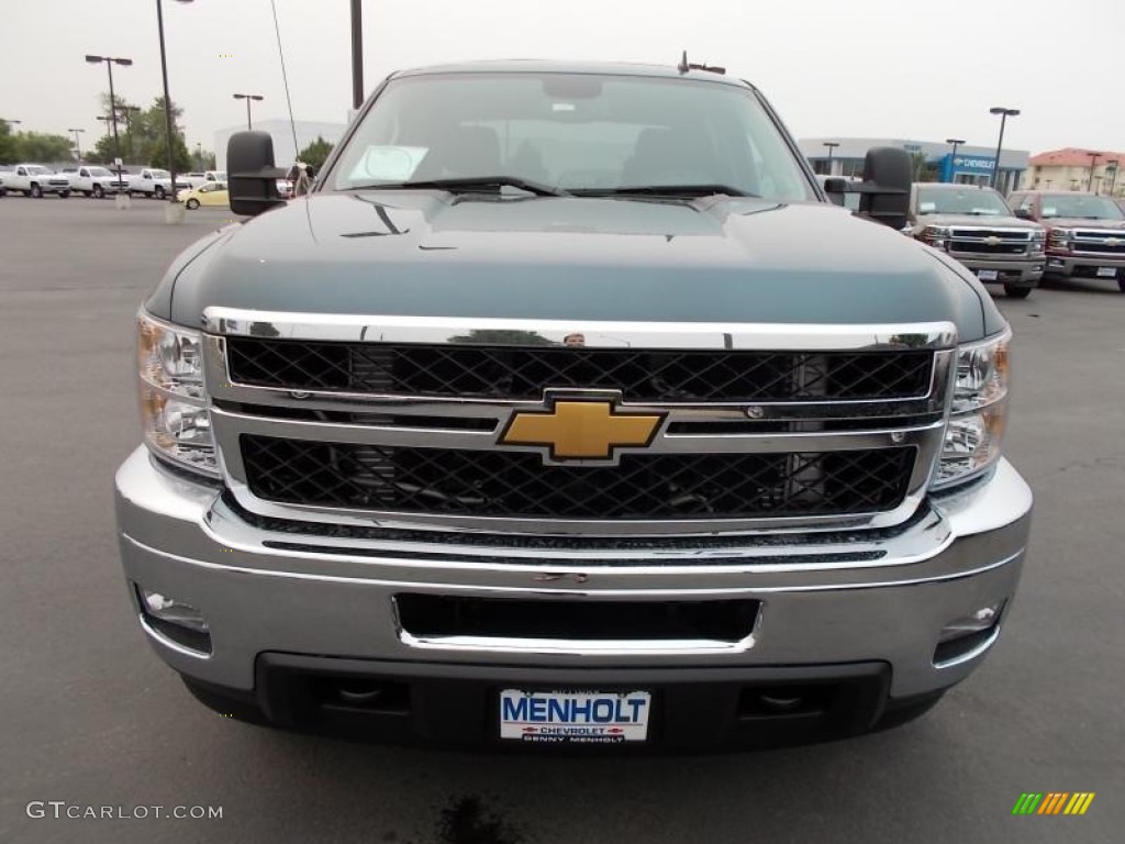 2014 Silverado 3500HD LTZ Crew Cab 4x4 - Blue Granite Metallic / Ebony photo #8