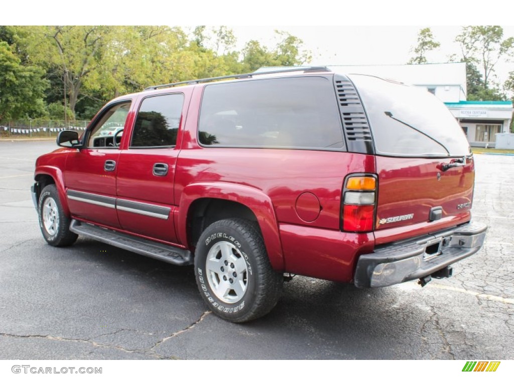 2004 Suburban 1500 LT 4x4 - Sport Red Metallic / Tan/Neutral photo #4