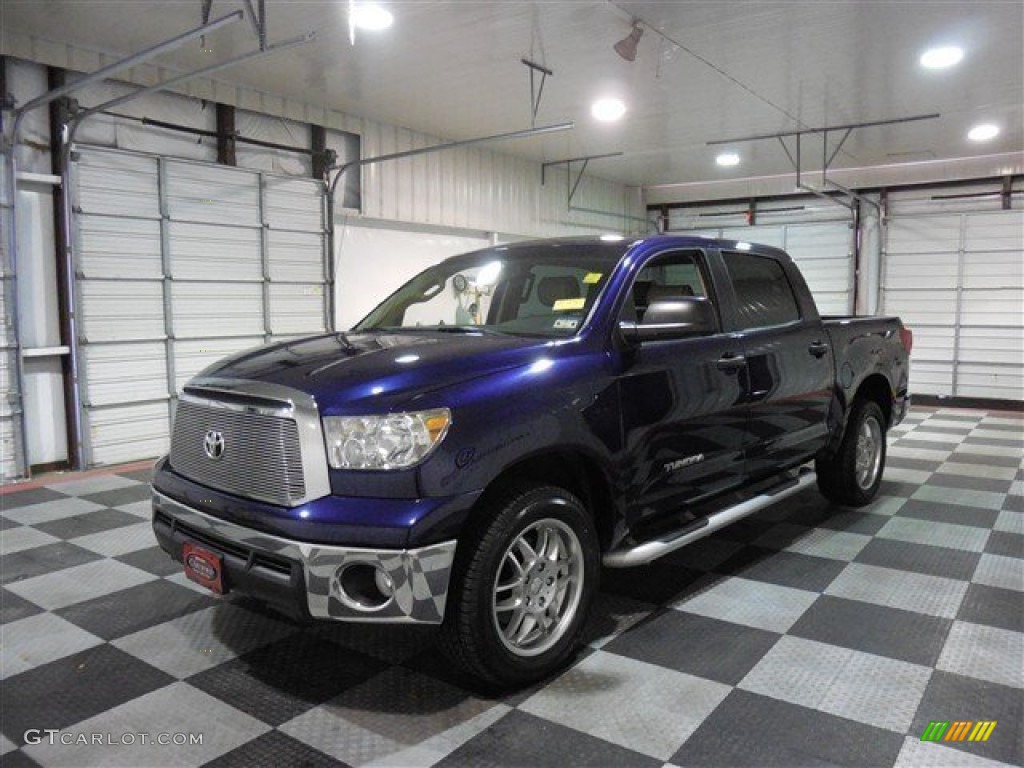 2011 Tundra SR5 CrewMax - Nautical Blue / Sand Beige photo #3