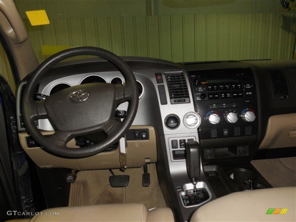 2011 Tundra SR5 CrewMax - Nautical Blue / Sand Beige photo #13