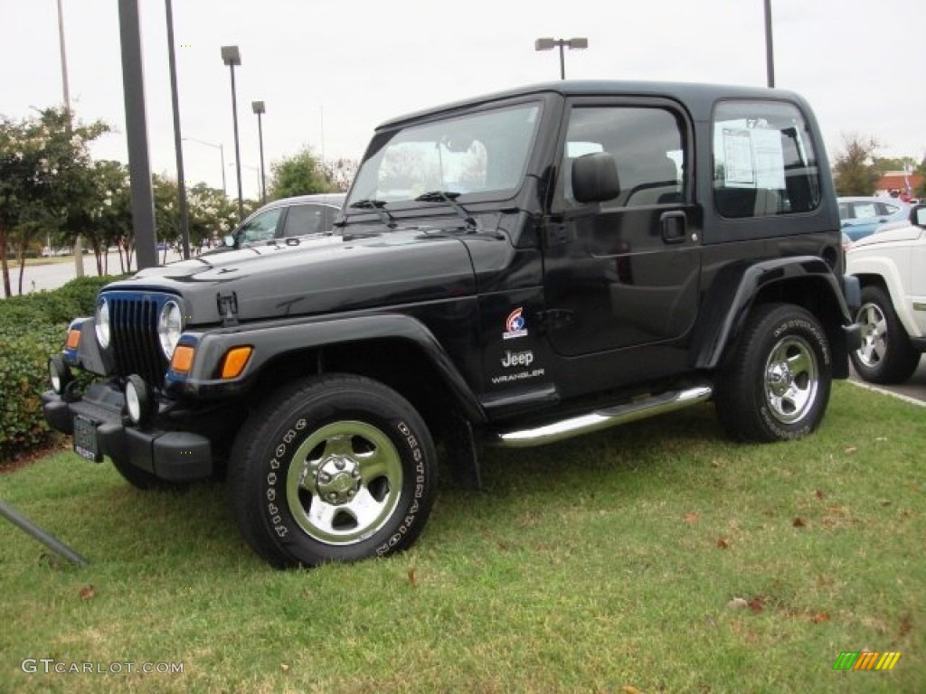Black Clearcoat 2003 Jeep Wrangler X 4x4 Freedom Edition Exterior Photo #86664388