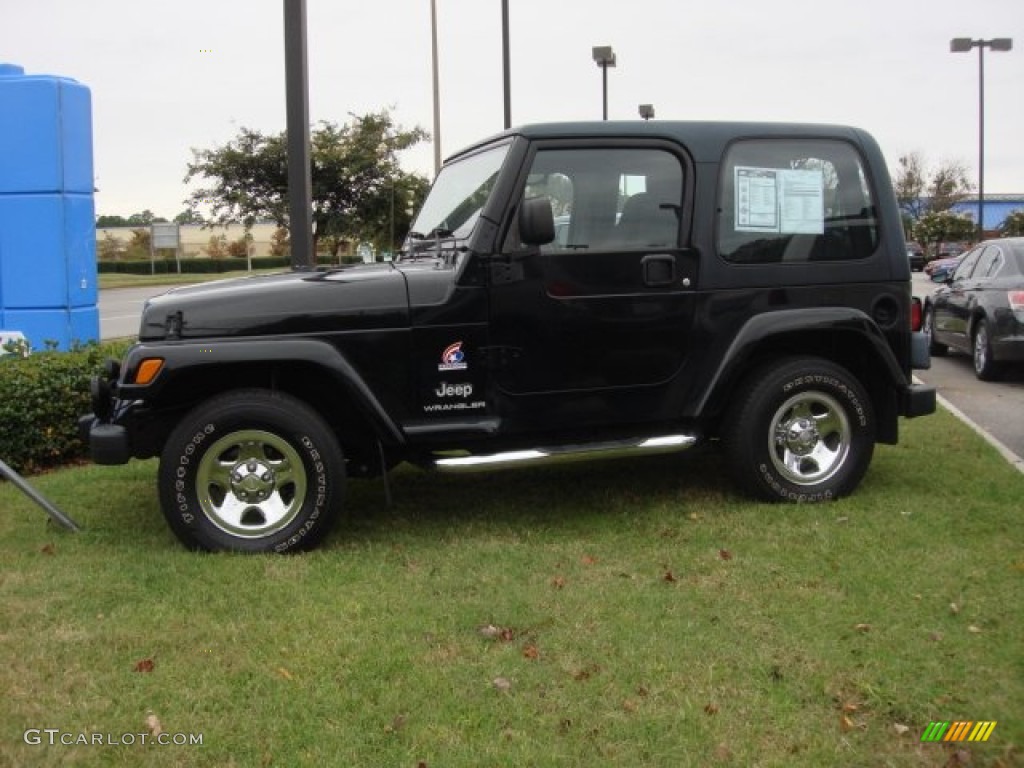 Black Clearcoat 2003 Jeep Wrangler X 4x4 Freedom Edition Exterior Photo #86664412