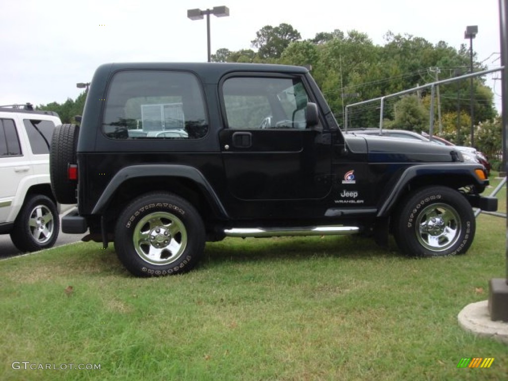 Black Clearcoat 2003 Jeep Wrangler X 4x4 Freedom Edition Exterior Photo #86664496