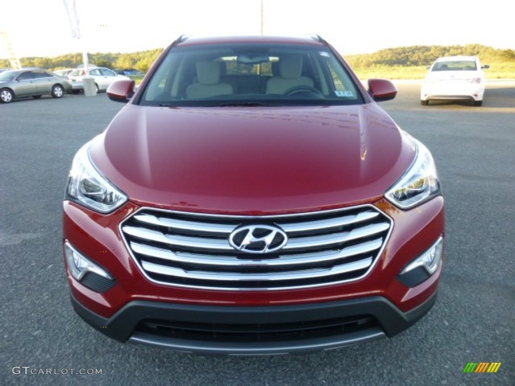 2013 Santa Fe GLS AWD - Regal Red Pearl / Beige photo #2
