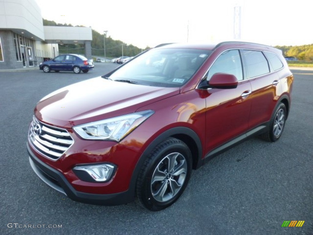 2013 Santa Fe GLS AWD - Regal Red Pearl / Beige photo #3