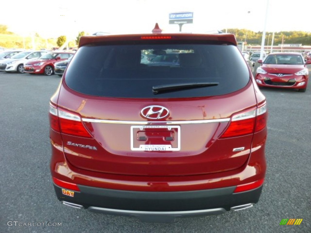 2013 Santa Fe GLS AWD - Regal Red Pearl / Beige photo #6