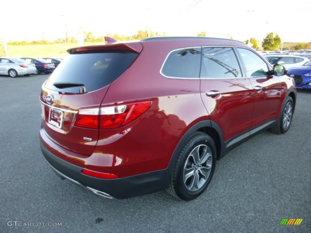 2013 Santa Fe GLS AWD - Regal Red Pearl / Beige photo #7
