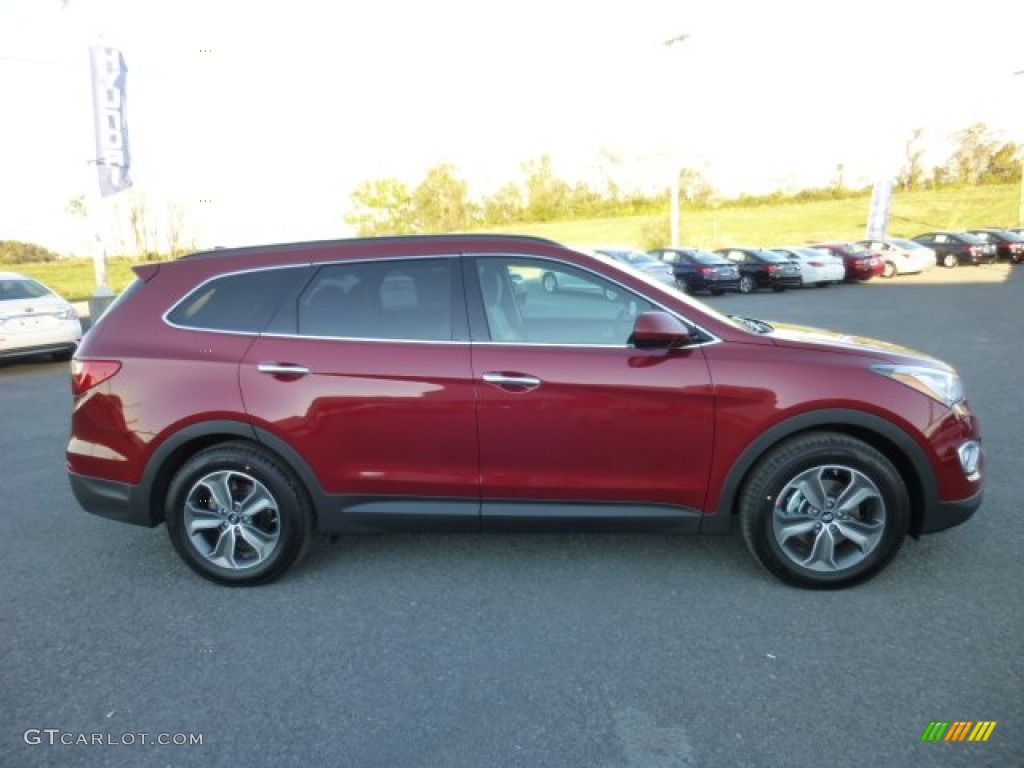 2013 Santa Fe GLS AWD - Regal Red Pearl / Beige photo #8