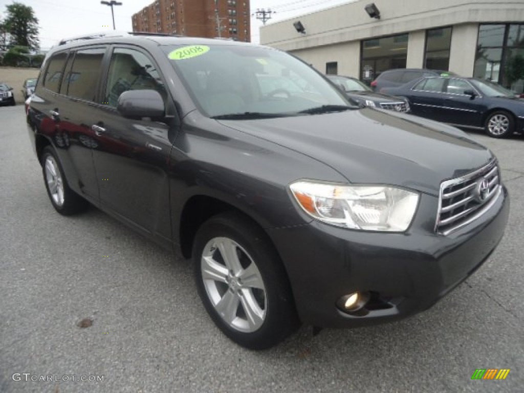 2008 Highlander Limited 4WD - Magnetic Gray Metallic / Ash Gray photo #4