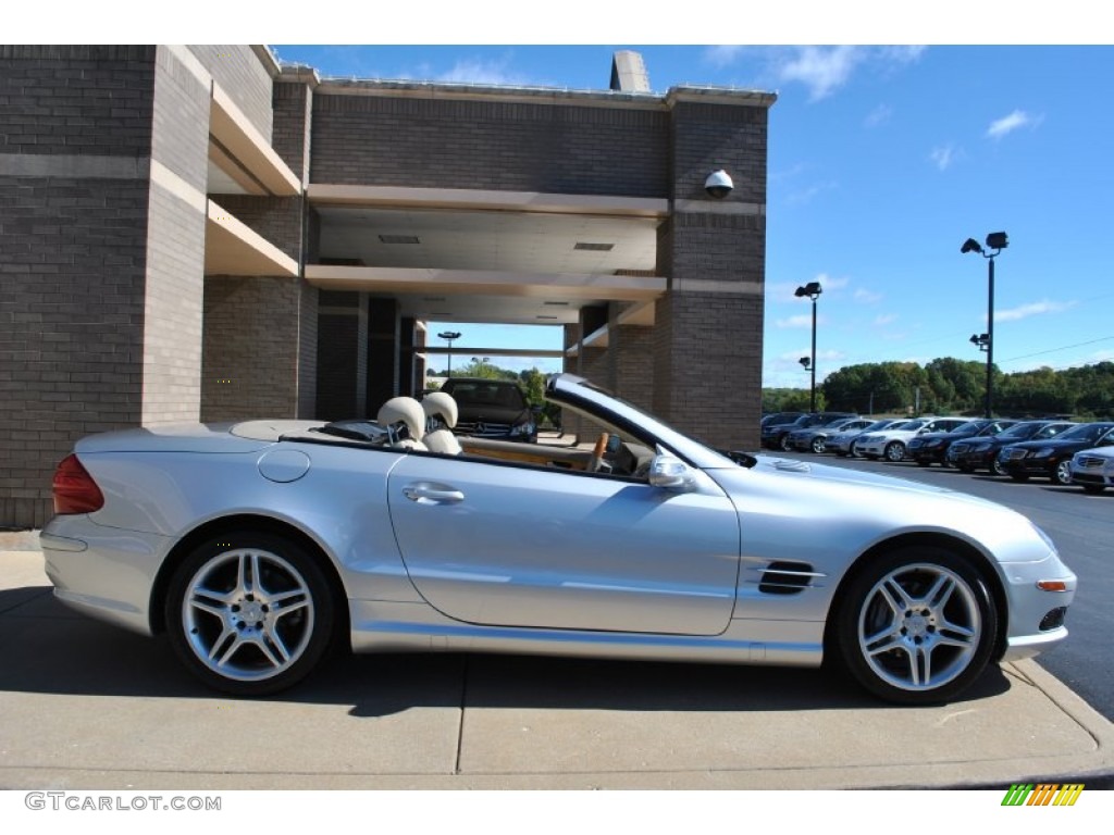 Brilliant Silver Metallic 2005 Mercedes-Benz SL 500 Roadster Exterior Photo #86665183