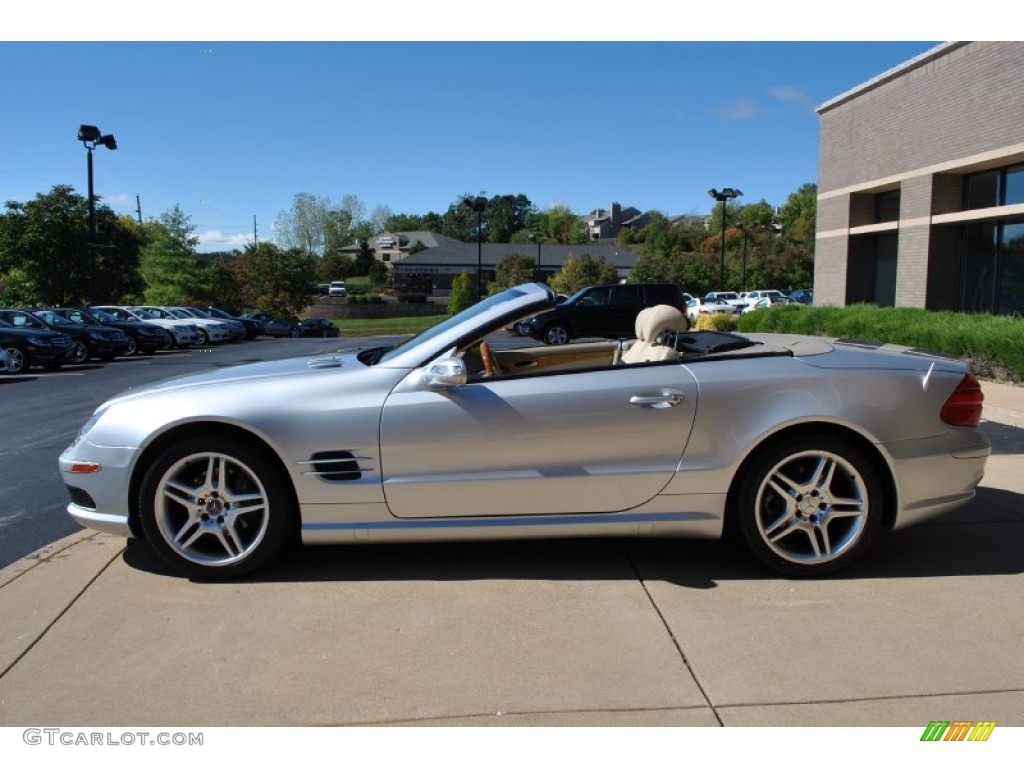 Brilliant Silver Metallic 2005 Mercedes-Benz SL 500 Roadster Exterior Photo #86665387