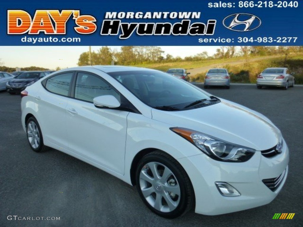 2013 Elantra Limited - Shimmering White / Beige photo #1