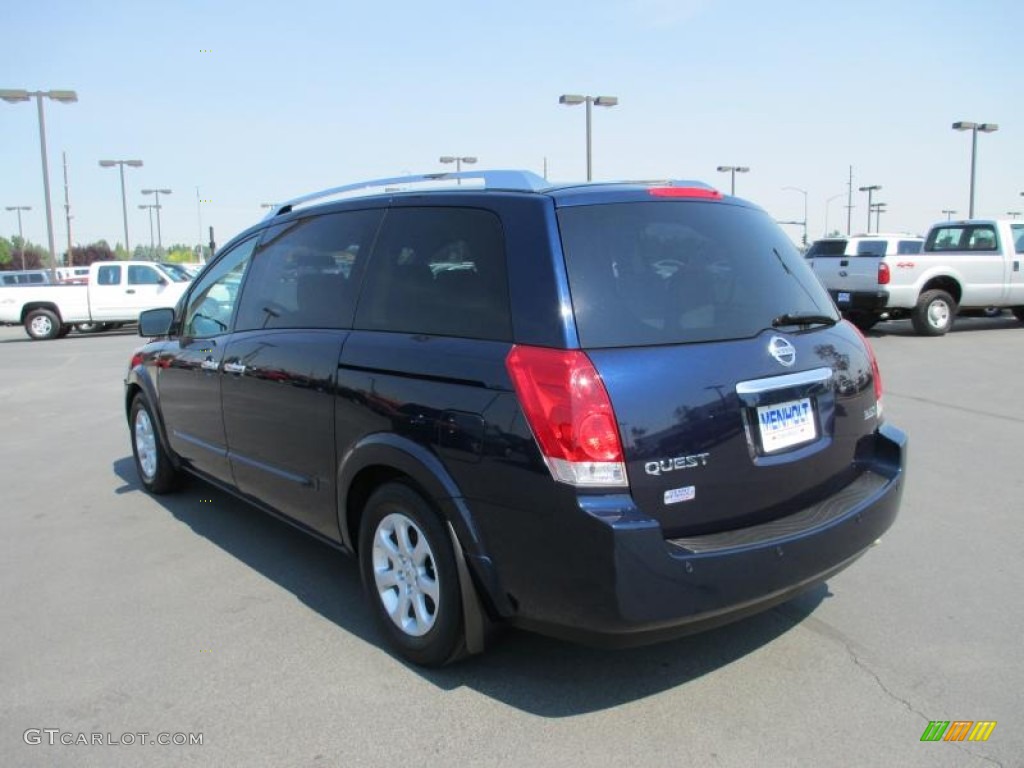 2008 Quest 3.5 S - Majestic Blue Metallic / Gray photo #4