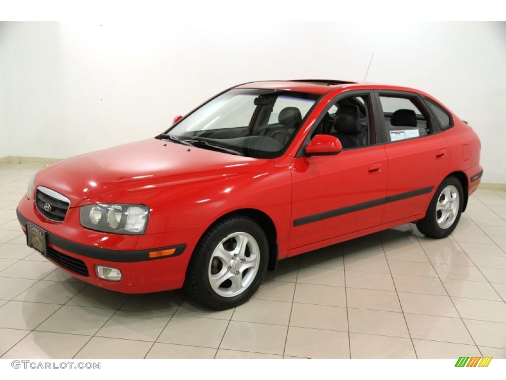 Rally Red 2003 Hyundai Elantra GT Hatchback Exterior Photo #86667086