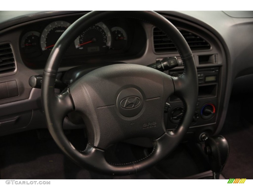 2003 Elantra GT Hatchback - Rally Red / Dark Gray photo #6