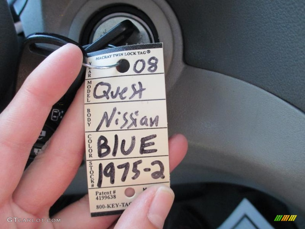 2008 Quest 3.5 S - Majestic Blue Metallic / Gray photo #20