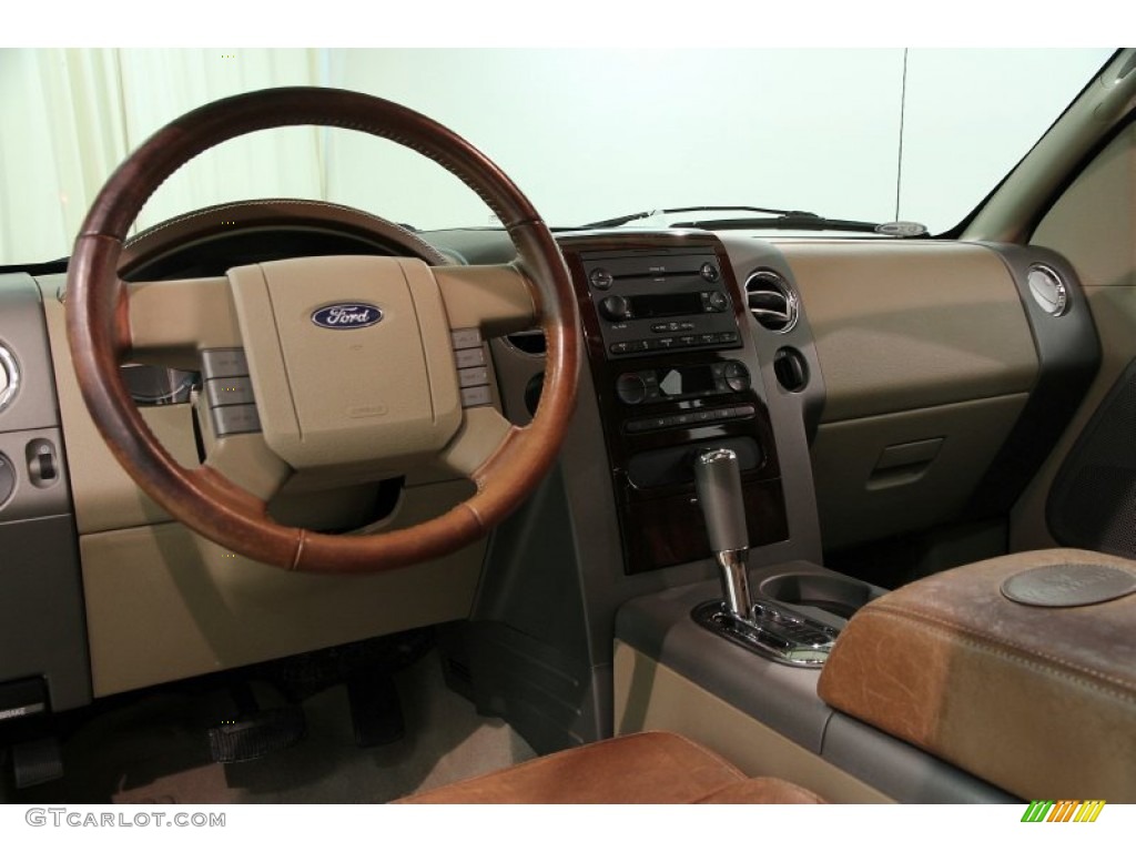 2007 Ford F150 King Ranch SuperCrew 4x4 Tan Dashboard Photo #86668468