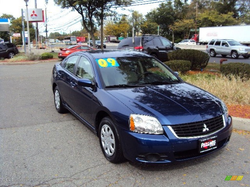 2009 Galant ES - Maizen Blue Pearl / Beige photo #3