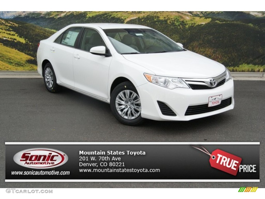 2014 Camry LE - Super White / Ash photo #1