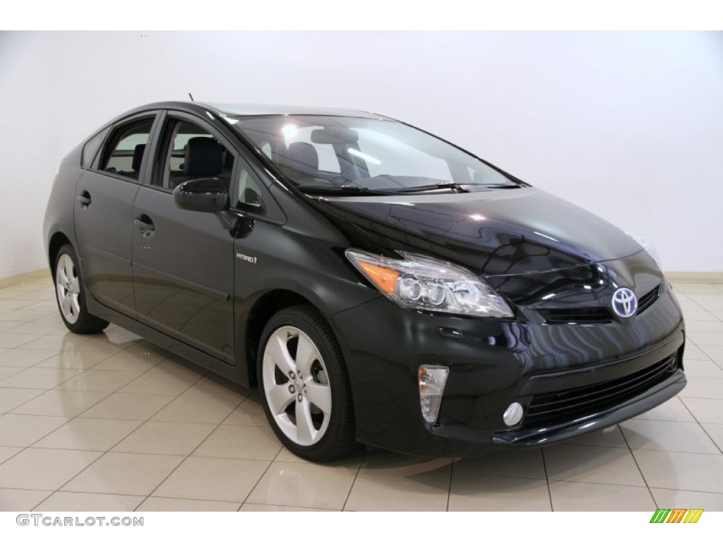 2012 Prius 3rd Gen Five Hybrid - Black / Dark Gray photo #1